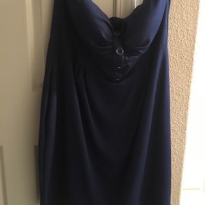 Torrid Navy blue strapless dress